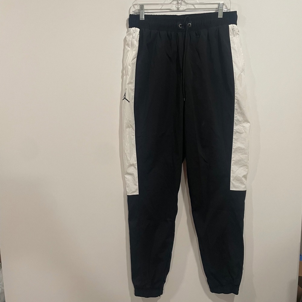 Jordan Jumpman Mens Training Track Pants Black White CD8412-012 Size M